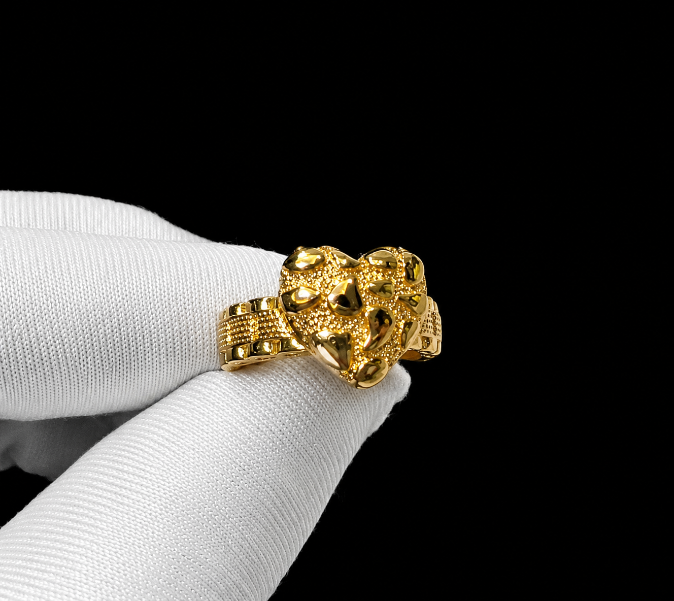 Heart nugget 3.0 ring
